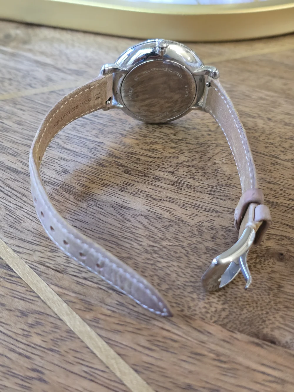 Fossil Nude Pink Leather Strap Watch